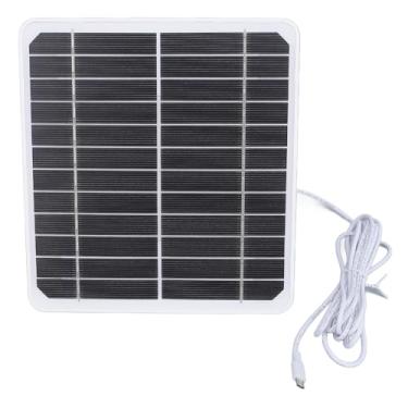 Imagem de TOPINCN Painel Solar de Câmera de Alta Eficiência 20W 5V Painel Solar Monocristalino de 5V Impermeáveis Com Suporte Ajustável para Câmeras de Segurança Doméstica