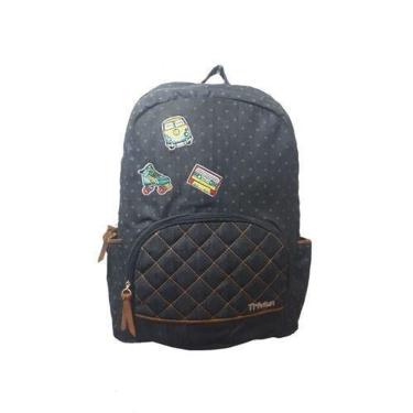 Imagem de Mochila Feminina Jeans Preta Triviun