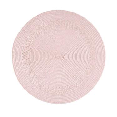 Imagem de Jogo americano 4  unidades   Tressê redondo -  Rosa Chá