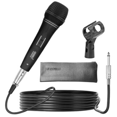 Imagem de Microfone de música com fio de mão com fio para cantar karaokê cardiodo dinâmico de áudio profissional 5 núcleos ND-235X classificações (ND 235X)