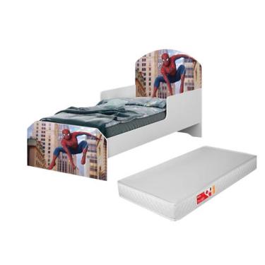 Imagem de Cama Infantil Bebê Menina Menino com Colchão Adesivada Crianças Casinh