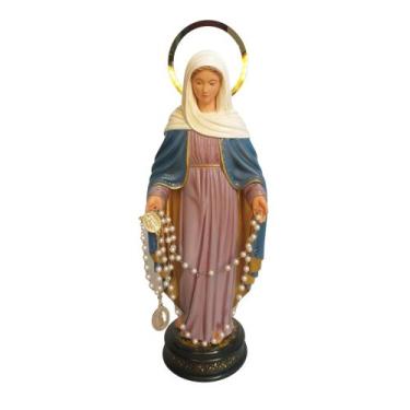 Imagem de Imagem Nossa Senhora Das Lágrimas Com Terço 30cm Original Artesanato C