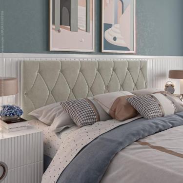 Imagem de Painel Cabeceira Box Leticia 1,60 Painel Parede Bege - JR MÓVEIS