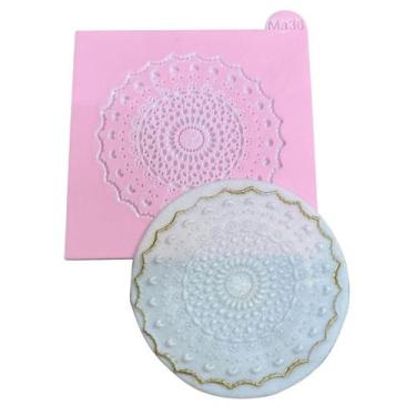 Imagem de MA36 marcador acrílico renda confeitaria biscuit - confeitaria dos mol