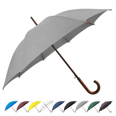 Imagem de Guarda-chuva SoulRain 48 Arc Classic Wood Handle Auto Open Grey