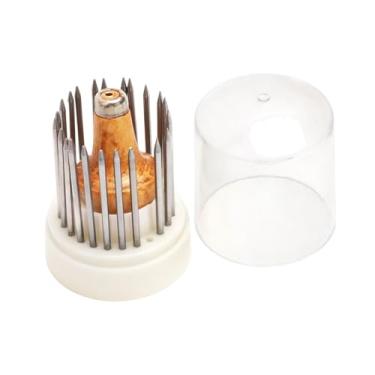 Imagem de KiBcsLic 23 Contas de Joalheria com Cabo Confortável, Práticas para Adultos, Kit de Cravação de Contas, Ferramentas Essenciais para Cravação de Pedras, Claro