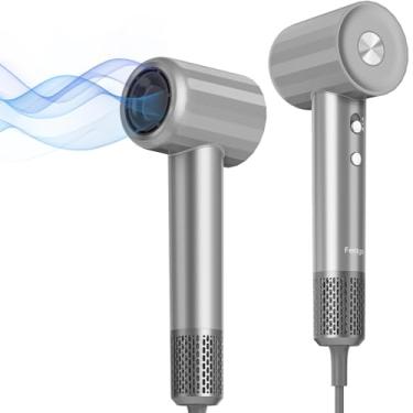 Imagem de Fentgo Secador de cabelo iônico, secador de cabelo profissional de alta velocidade com motor sem escovas para secagem rápida, baixo ruído, leve, secador de arco com controle térmico para mulheres em