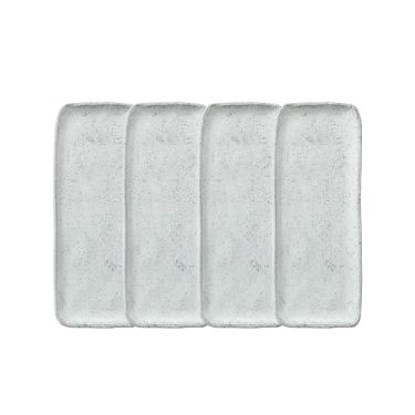 Imagem de Conjunto de Travessas Retangulares Médias Porto Brasil Orgânico Echo 33x13cm - 4 Peças