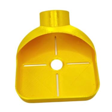 Imagem de Esquirla Coletor de Pó de Furadeira com Guia, Montagem Simples, Universal para Drywall, Placa de Teto, Versátil, Reutilizável, 8,5 X 10,3 Cm, Acessórios, amarelo