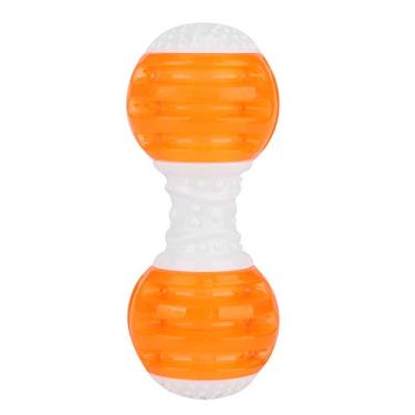 Imagem de Brinquedo para mastigar cachorro Zerodis de borracha, forma de barra elástico para animais de estimação mordendo brinquedo molar dentes interativo para cães (laranja)