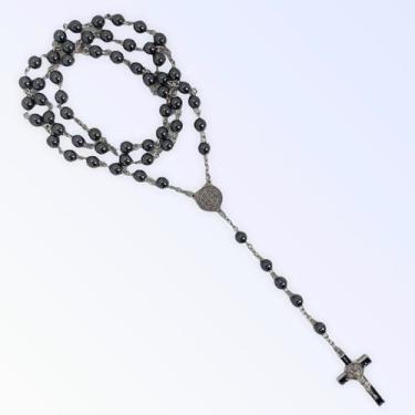 Imagem de Terço Crucifixo Proteção - Escolha Modelo e Cor - Bialluz, Hematita Na