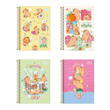 Imagem de Caderno espiral capa dura 1/4 80 folhas Capyclub - Tilibra