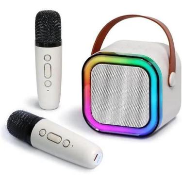 Imagem de Karaoke Infantil Portátil Bluetooth Efeitos de Voz Divertidos LED Mult