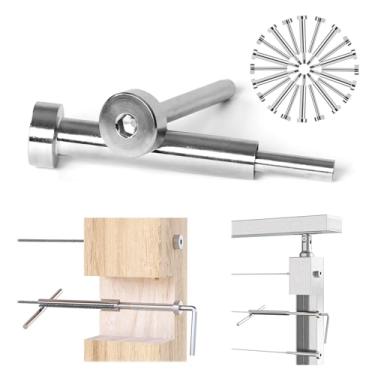 Imagem de Kit de trilho de cabo Muzata com fivela invisível 3/16" 10 pares de parafusos rosqueados de cabeça sextavada terminal receptor para madeira e metal com Allen Wrench CR27, série CA1 CD1 CS1 CD2 CS2 CV1, 10 Pairs Invisible Cable Railing kit, 10 Pairs Invisible Cable Railing kit Invisible