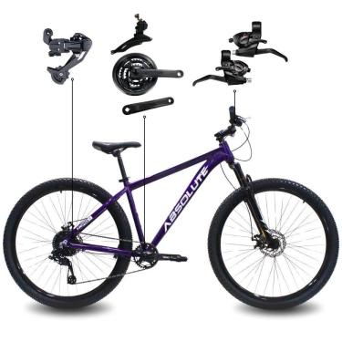 Imagem de Bicicleta Aro 29 Absolute 21 Marchas Quadro Alumínio Freio A Disco Mtb - Roxo - 15 Roxo