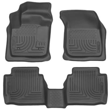 Imagem de Husky Liners Weatherbeater Series | Forros de piso dianteiros e 2º assento - Preto | 99751 | Compatível com Ford Fusion 2013-2020, Lincoln MKZ 2013-2019