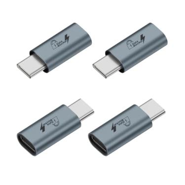 Imagem de Pacote com 4 bloqueadores de dados USB C, proteção contra download ilegal, recusa suco, bloqueador de dados apenas para carregamento, compatível com smartphone, PC, laptop, tablet