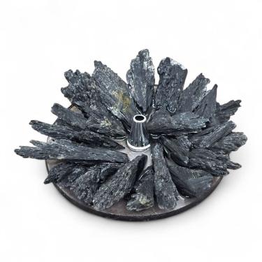 Imagem de Incensário Pedra Cianita Negra Vassoura da Bruxa Bruta