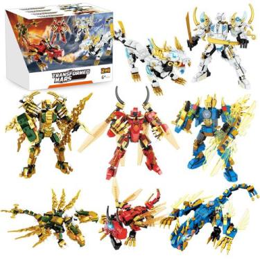 Imagem de Conjunto de construção WishaLife Ninja Mech Dragon Warrior 1222 peças