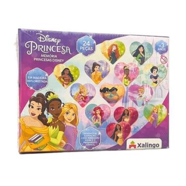 Imagem de Jogo da Memória Princesas Disney Infantil 24 Peças - Xalingo