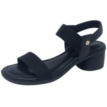 Imagem de Sandália Feminina Salto Bloco Casual Conforto Lia Line-Feminino