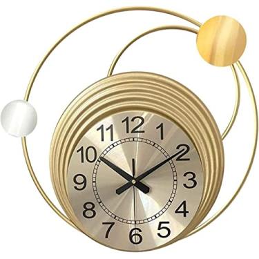 Imagem de LIFOND Relógio de parede de arte moderna relógios relógios relógios de parede sala de estar personalidade relógio minimalista moderno atmosfera artistas com relógios de parede silenciosos (50 cm)