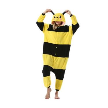Imagem de Pijama DarkCom Onesie Christmas Yellow Bee para adultos unissex