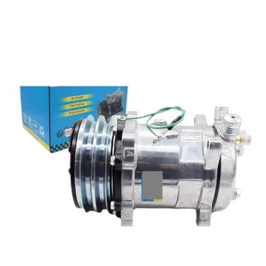 Imagem de SD5S14 S6627 6627 Compressor de ar condicionado CA de bobina de cobre compatível com caminhão universal 24 V
