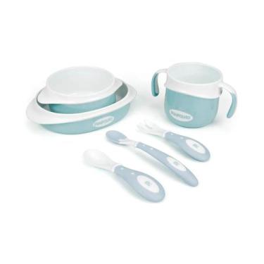 Imagem de Kit alimentacao pimpolho infantil 6 pcs +6m, Azul