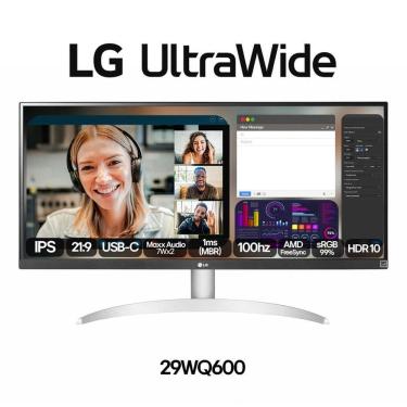 Imagem de Monitor Lg 29 Ultrawide 100Hz 1Ms Fhd Branco 29Wq600B-W.Awzm