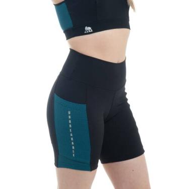 Imagem de Bermuda de Compressão Feminina Com Bolso - Akva, Azul alquimia