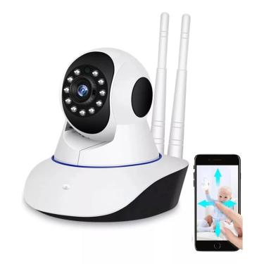 Imagem de Babá Eletrônica Câmera Wifi Sem Fio Visão Noturna Áudio 360º