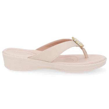 Imagem de Chinelo Feminino Plataforma Couro Vanilla Usaflex UF0202-002