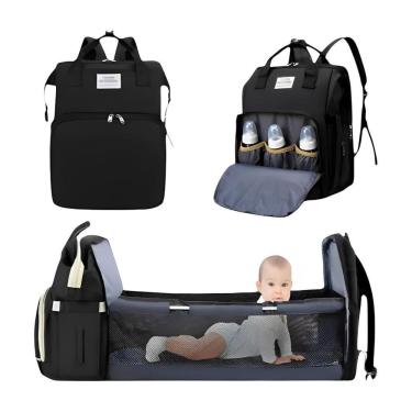 Imagem de Bolsa Maternidade Vira Berço Bebê Térmica Impermeável Reborn