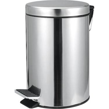 Imagem de Lixeira Redonda 3 Litros Inox Cinza Vonder