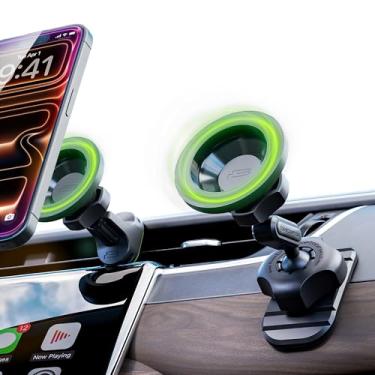Imagem de Bracketron MagAlign Pro MagSafe – Suporte magnético de telefone para ventilação de carro, suporte de telefone para saída de ar com rotação de 360°, operação com uma mão para todos os telefones