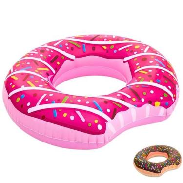 Imagem de Boia Inflável Donut Rosquinha Piscina Mor Adulto Infantil, Rosa, Chicl