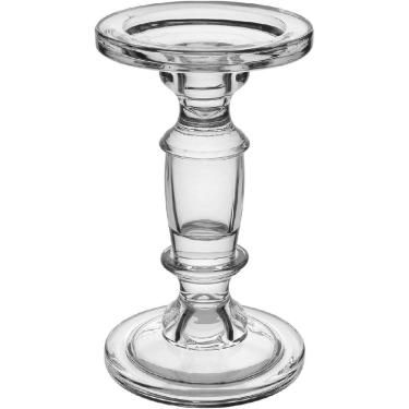 Imagem de CASTIÇAL PORTA VELA DECORATIVO HOME&CO ECO CRYSTAL 19x11x11cm TRANSPARENTE