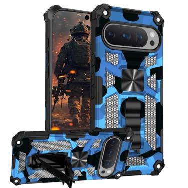 Imagem de Ephoou Capa de camuflagem com suporte para Google Pixel 10 Pro XL de 6,8 polegadas - suporte embutido, capa protetora resistente à prova de choque resistente à prova de choque para Google Pixel 10 Pro