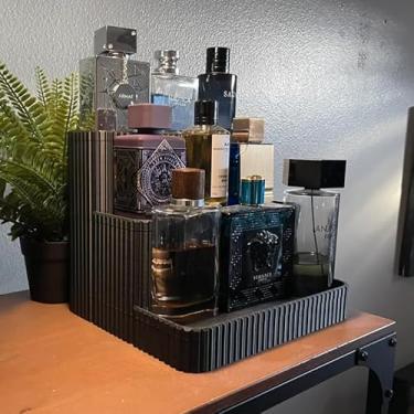 Imagem de Prateleira de Exposição De Luxo Premium para Perfumes Multiuso 3 Andares Organizador Porta Maquiagem
