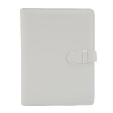 Imagem de Heayzoki Álbum de Fotos de Câmera Instantânea, 20 Páginas Frente e Verso, Leve e que Economiza Espaço, álbum de Fotos à Prova de água Com Padrão de Lichia e Capa de PU para Fotos de 5,5 (Branco)