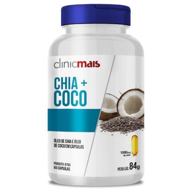 Imagem de Óleo De Chia + óleo De Coco 1000mg Chá Mais 60 Cápsulas