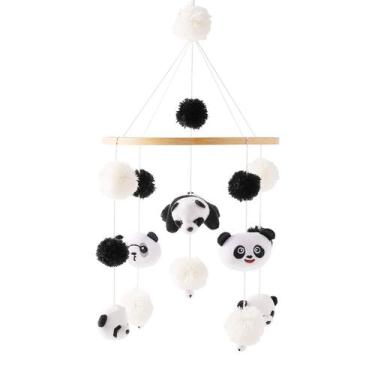 Imagem de Carrilhão de vento de madeira Baby Crib Mobile Mamimami Home Panda