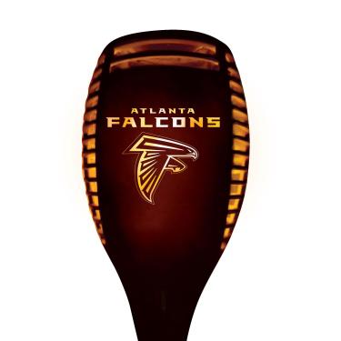 Imagem de Sporticulture Lanterna de LED Atlanta Falcons, 91,4 cm de altura, emula chamas cintilantes, liga e desliga automaticamente, iluminação de paisagem, impermeável, decoração - luz de segurança para qualquer pátio, quintal e passarela