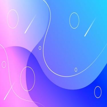 Imagem de Quadro Decorativo Purple Blue Navy Neon Fluid Poster Arte Moderna Design Vibrante 50x50cm