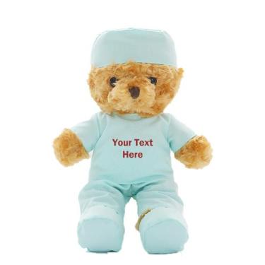 Imagem de Ursinho de pelúcia de pelúcia Doctor Nurse personalizado 28 cm - Marca