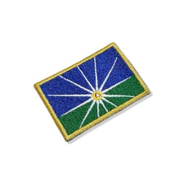 Imagem de BC0011-011 Bandeira Uberlândia MG Patch Bordado 5,7 x 3,8cm (A) Termo adesivo ou costura.)