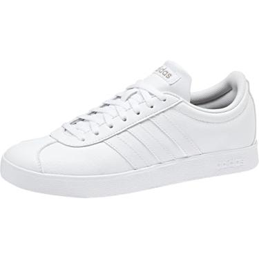 Imagem de adidas Tênis de skate feminino Vl Court 2.0, Branco/Branco/Cibermetálico, 34