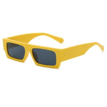 Imagem de Óculos de Ciclismo Fashion com Armação Pequena, Retangular, Estilo Vintage, Amarelo e Preto, Steamp