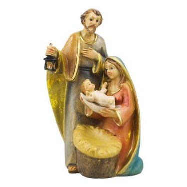 Imagem de Presépio Pequeno Resina Sagrada Família Menino Jesus 11cm - Tasco